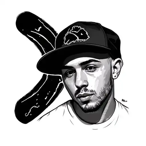 Mac Miller's 'Swimming' album tattoo design idea