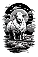 the good shepherd cursive tattoo design idea