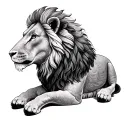 Half Lion Half Lamb tattoo design idea