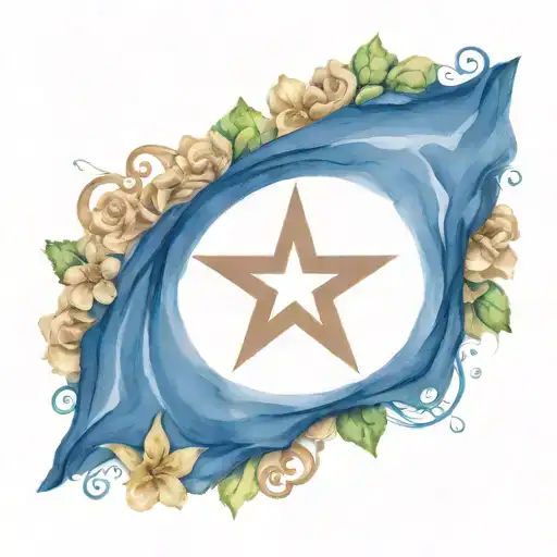 Cuban flag Nicaragua flag roots curly hair female flowers tattoo design idea