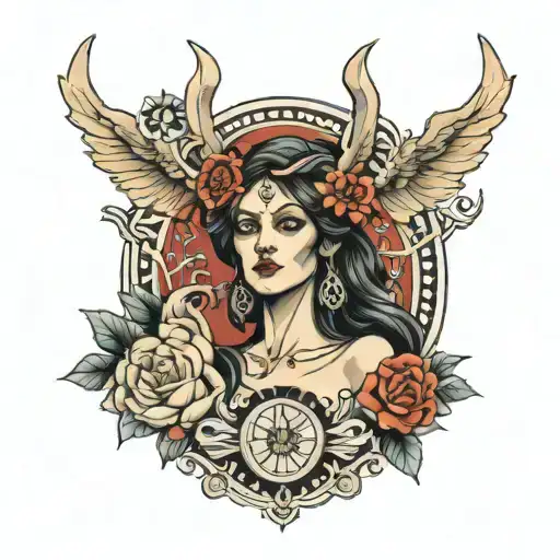 hecate goddess tattoo design idea