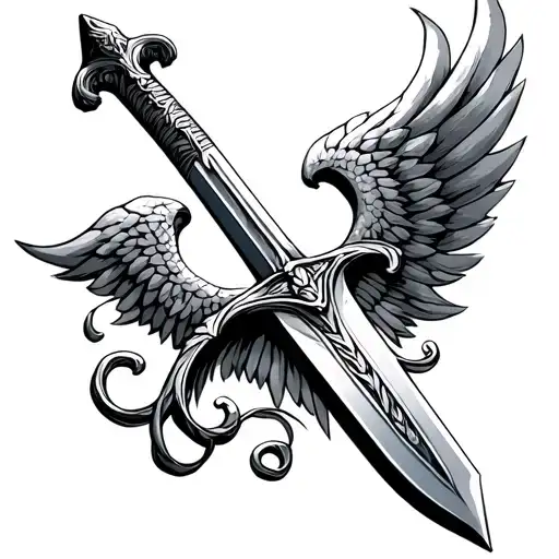 Sword Of St Michael tattoo design idea
