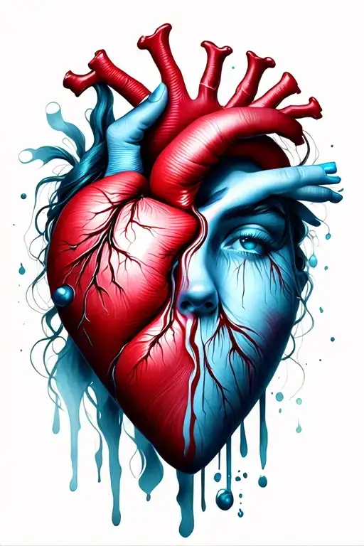 pain heartache love addiction combined survivor  tattoo design idea