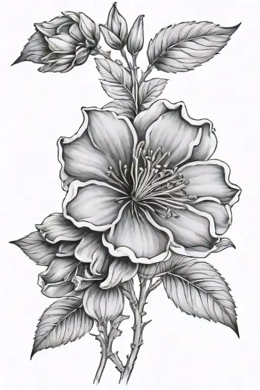 Adonis flower tattoo tattoo design idea