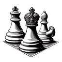 Queen Chess Piece characters tattoo design idea