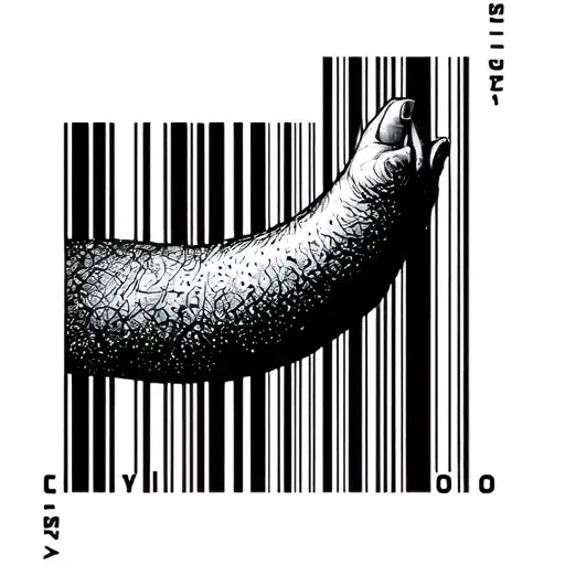 barcode black owned tattoo design idea