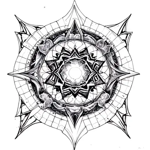 merkabah inside 33 dots. tattoo design idea