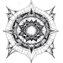 merkabah inside 33 dots. tattoo design idea