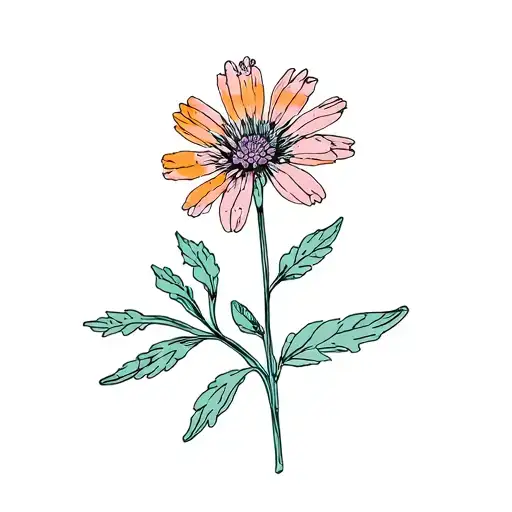January 9th flower heather flower, small, thin line, dainty, represents friendship of three girls, sunset, tattoo design idea