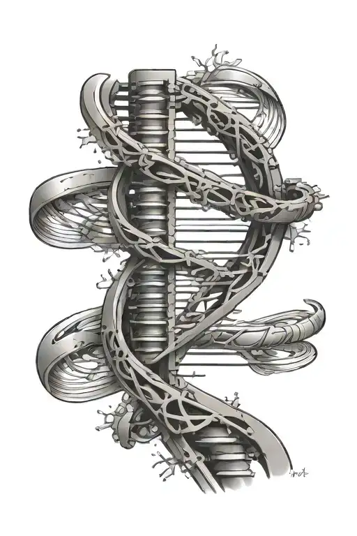 unpacking dna from a chromosome x tattoo design idea