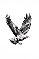 eagle flying tattoo design idea