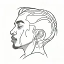 emo,depression,anxiety,darkness,introvert,alone,lonely,suicidal,gothic,,sad,african american male,dreadhead, faceless tattoo design idea