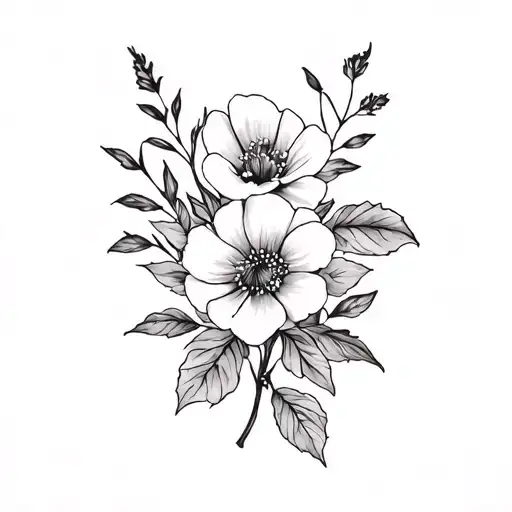 Filler Floral tattoo design idea