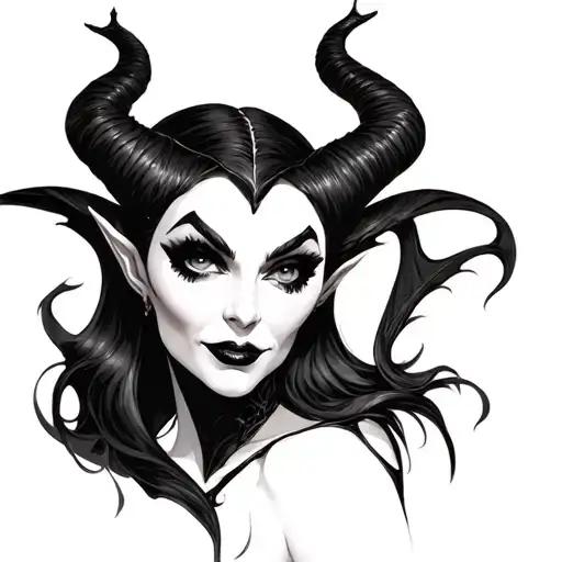 Maleficent tattoo design idea