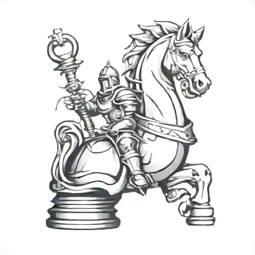 Knight Chess Piece tattoo design idea