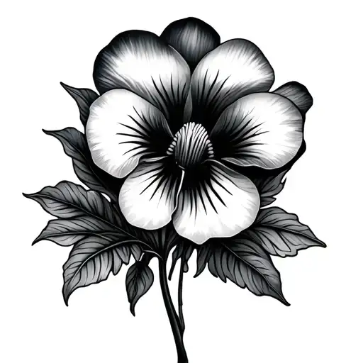 viola odorata flower and a mandala design tattoo design idea