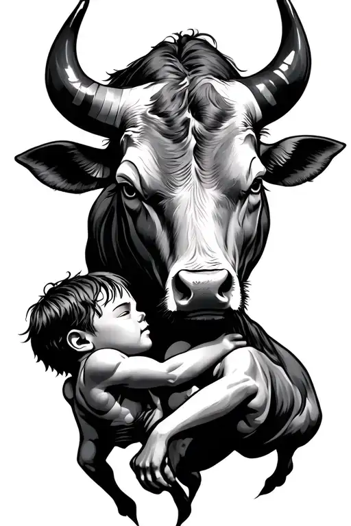 matching tattoo with my cousin that is bascially my little brother, both are bull headed but push eachother to achive tattoo design idea