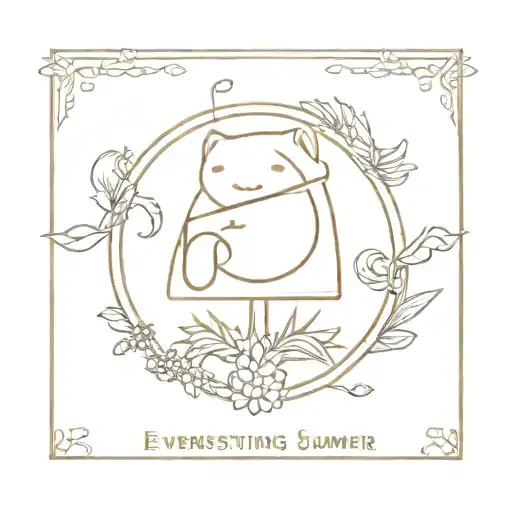 the logo of the visual novel "Everlasting Summer" tattoo design idea
