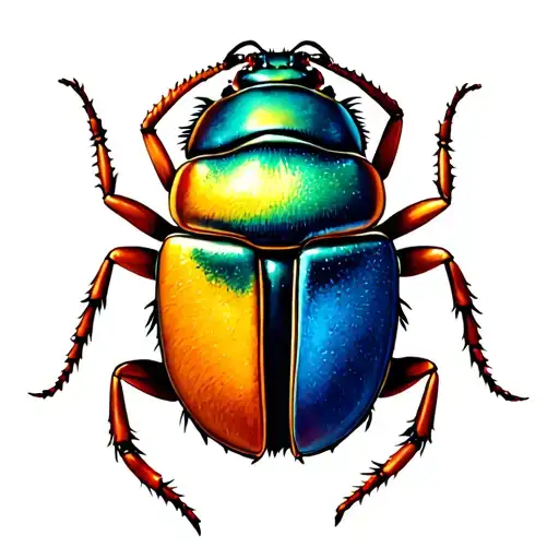scarab beetle tattoo design idea