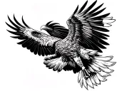 eagle soaring tattoo design idea
