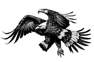eagle soaring tattoo design idea