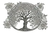 Celtic tree of life tattoo design idea
