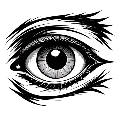 eye of horus trippy tattoo design idea