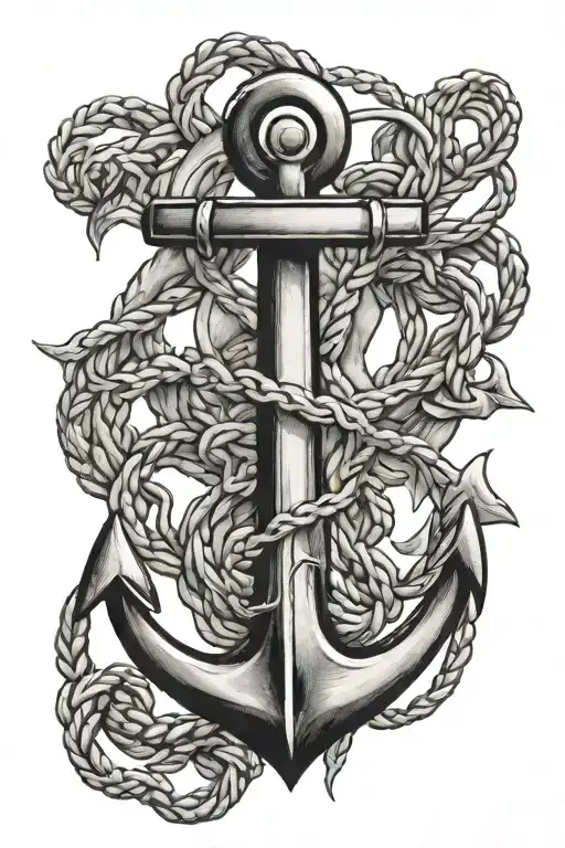 navy anchor tattoo design idea