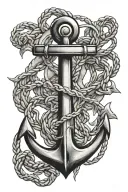 navy anchor tattoo design idea