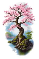 Cherry Blossom tree tattoo design idea
