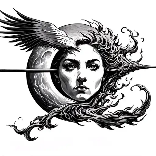 Swift As A Coursing River, Force Of A Great Typhoon, Strength Of A Raging Fire, Mysterious As The Dark Side Of The Moon tattoo design idea