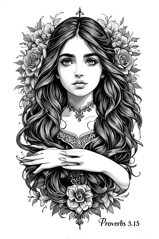 proverbs 3:15 tattoo design idea