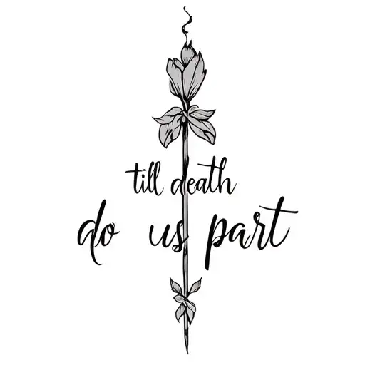 till death do us part tattoo design idea