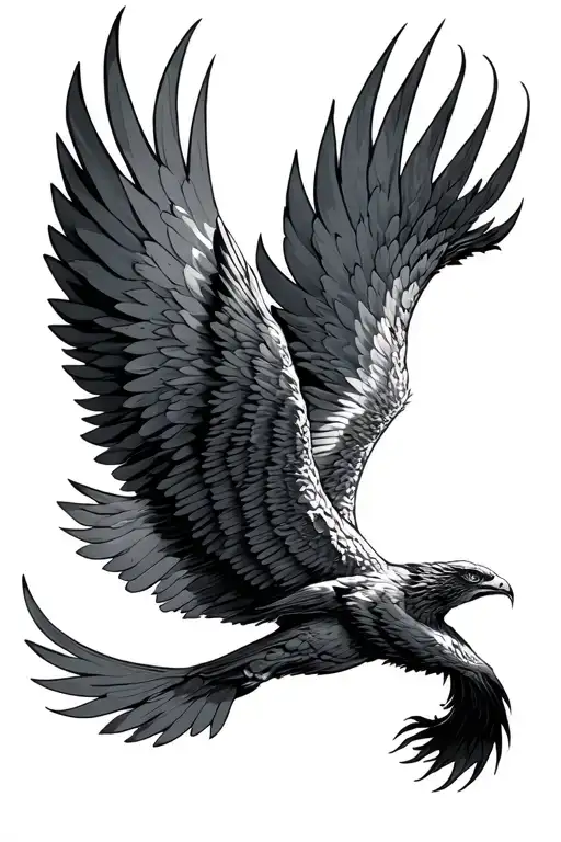 fenix flying tattoo design idea