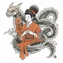 Family loyalty balance tattoo design idea