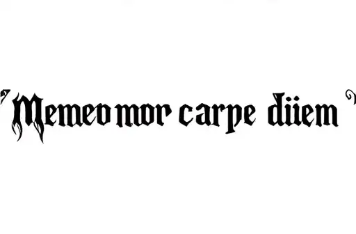 "Memento mori carpe diem" tattoo design idea