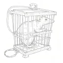 rat in a cage tattoo design idea