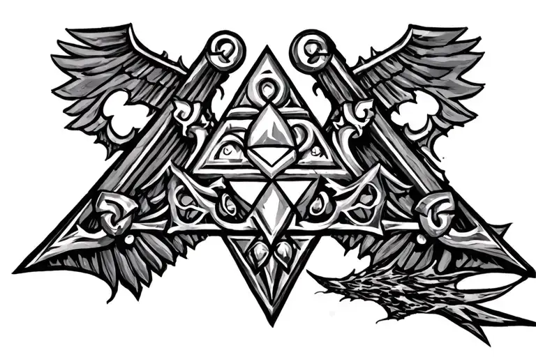 Zelda triforce tattoo design idea