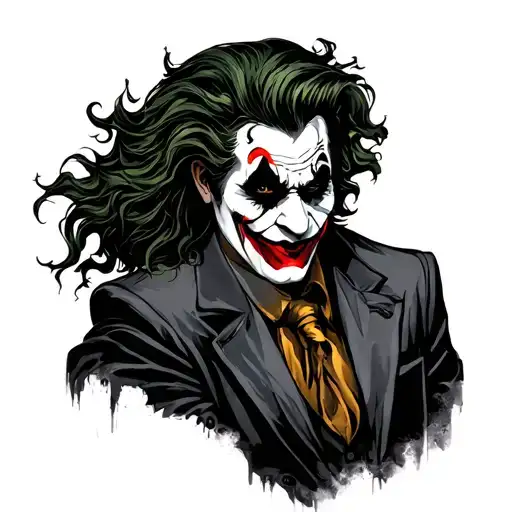 Black Joker tattoo design idea