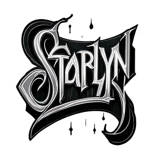 "Starlyn" gangster font tattoo tattoo design idea