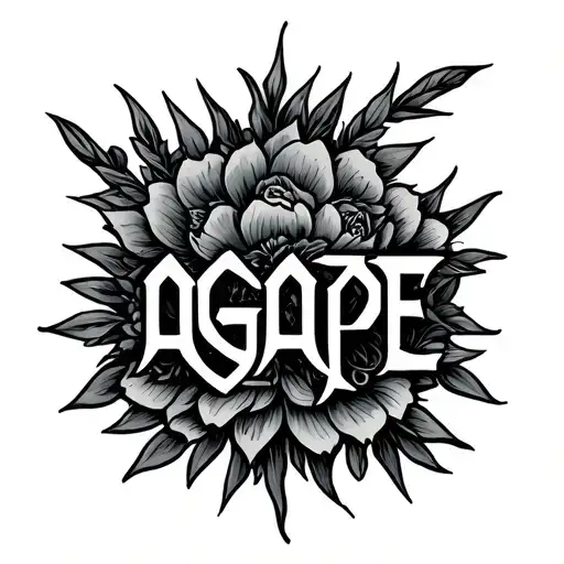 agape written in Greek tattoo design idea