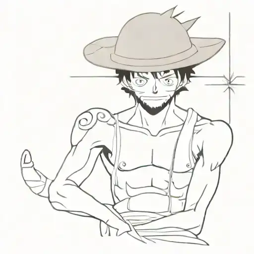 spacemany monkey d luffy tattoo design idea