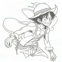 spacemany monkey d luffy tattoo design idea