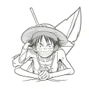 spacemany monkey d luffy tattoo design idea