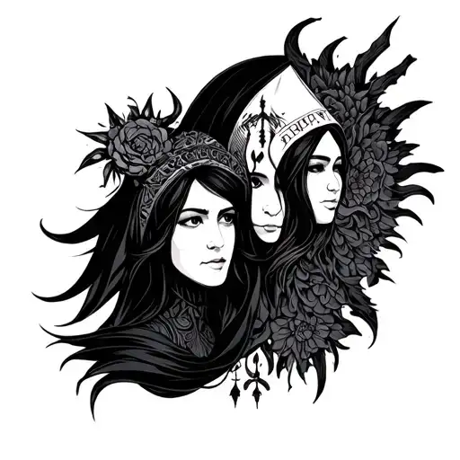 High Priestesses tattoo design idea