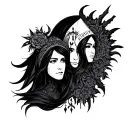 High Priestesses tattoo design idea