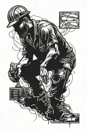 coal miner tattoo design idea