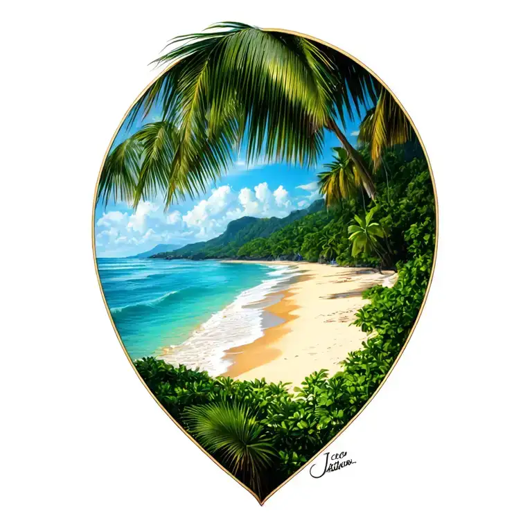 Coco Beach, Guanacaste, Costa Rica tattoo design idea