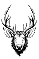 moose antlers tattoo design idea