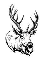 moose antlers tattoo design idea